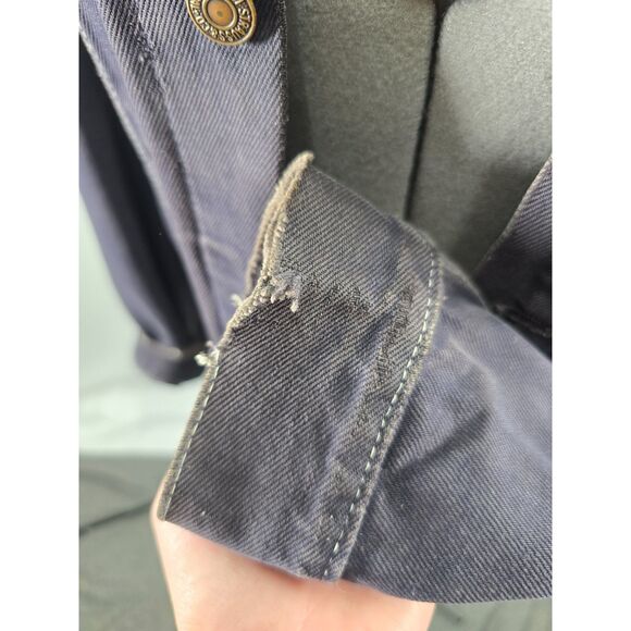 Custom Distressed Jean 90s Grunge Patchwork Painted Denim Levis Trucker Jacket - Picture 12 of 15